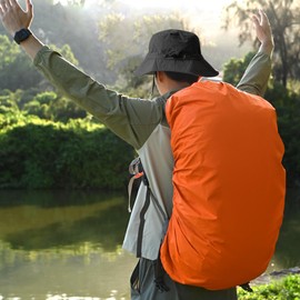 Zaewry Pack of 2 Rain Cover Backpack, Rain Cover School Bag 15-25L, Rain Cover Backpack with Carry Bag, Waterproof Rain Cover School Bag for Children/Adults