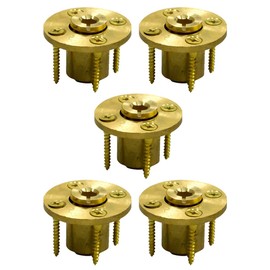 Buffalo Blizzard Wood Deck Brass Anchor for Pool Safety Cover | for Above Ground Swimming Pools | 5 Pack