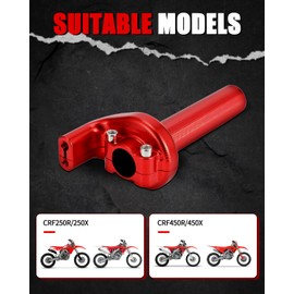 NACORE Motorcycle Throttle Tube CNC Assembly for CRF250R/250X/450X 2004-2014, CRF450R 2002-2014 Dirt Bike, RED
