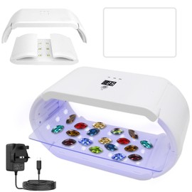 Kizaten 2 in 1 UV Light for Resin,Two-Sided Fast Curing & Timing Function UV Lamp With 48 LED Beads,UV Lamp for Resin Curing,Resin Moulds,DIY Craft Decor