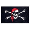 Nauticalia 5ft X 3ft Pirate Skull flag with Bandana