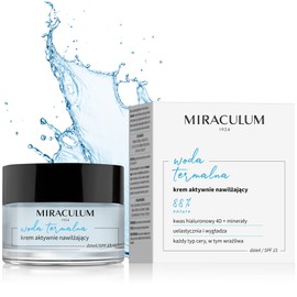 Miraculum Moisturiser Day Cream with SPF for Women - Anti-Ageing Day Cream Day SPF 15 with Thermal Water - Vegan Moisturiser - Anti-Age Hyaluronic Acid Day Cream - 50 ml