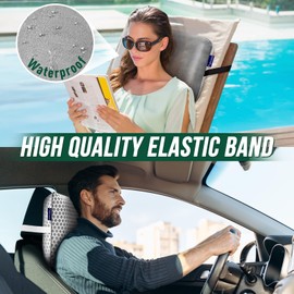 Small Cooling Memory Foam Travel & Camping Pillow for Airplanes & Car Sleeping,Medium Firm Camp Pillow for Backpacking & Hiking with Washable Cover, Compact Portable Bag, Contoured Support, Waterproof