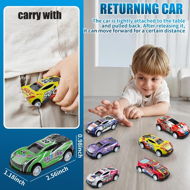 48-Piece Pull Back Alloy Car Set Toy for Kids with
