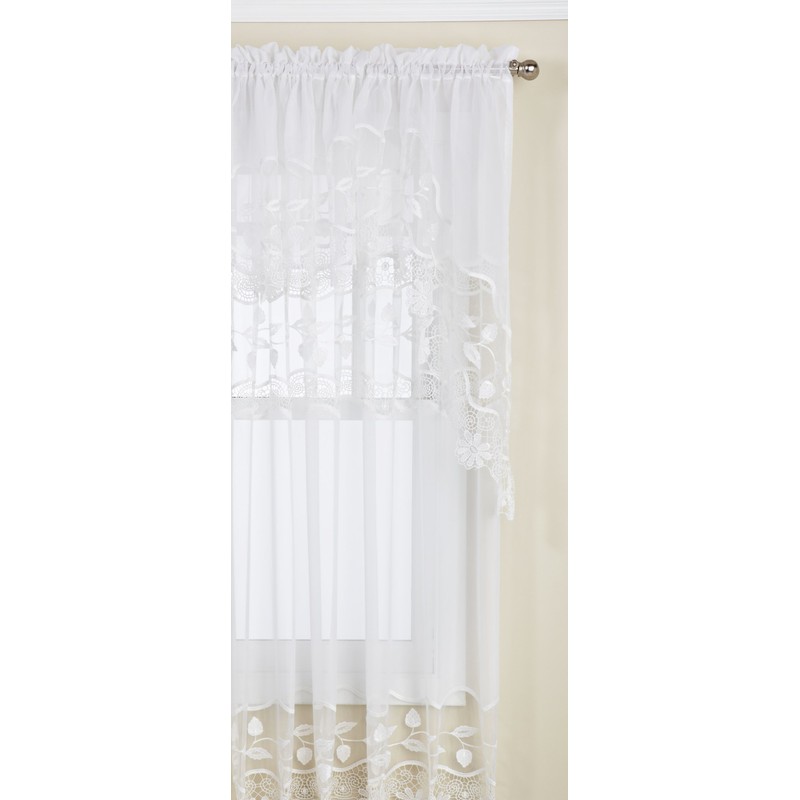Lorraine Home Fashions Seville Cortina Blanca de 213 x 160