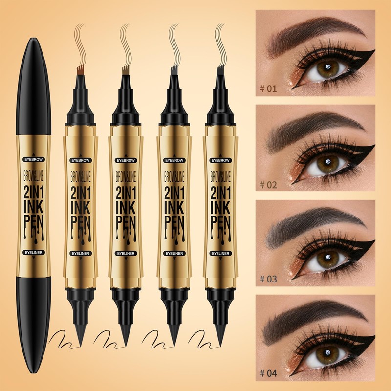 Eyebrow Pencil Eyeliner 2 in 1 - Natural, Long-Lasting Eyebrow