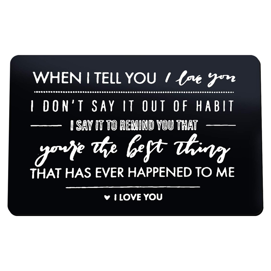 Wallet Inserts Card for Men Women Valentines Day Gift for Him Husband Boyfriend Anniversary Birthday Gifts for Men You are The Best Things Wedding Gifts Deployment Engagement Gifts for Wife Husband