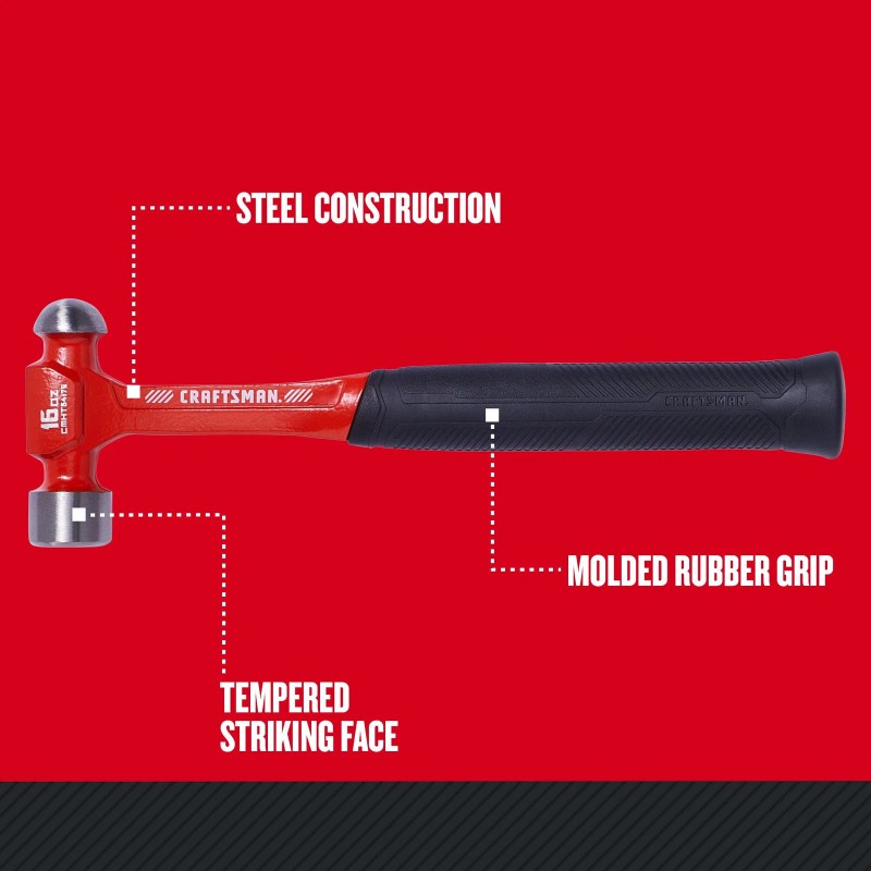 CRAFTSMAN 24 oz Steel Ball Peen Hammer - CMHT54183