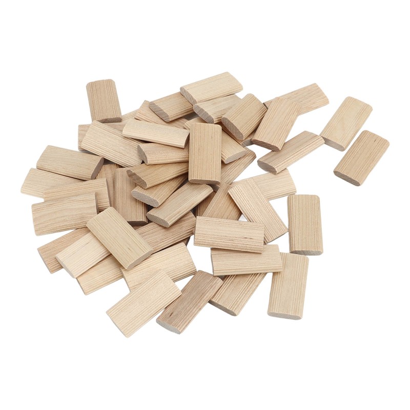 50Pcs Beech Wood Domino Tenon Stopper for Crafting Woodworking Furniture