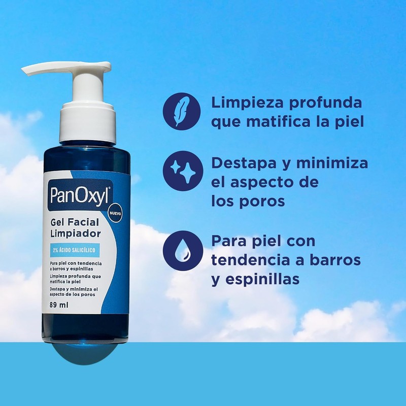 PanOxyl Gel de Limpieza con 2% Ácido Salicílico 89 ml