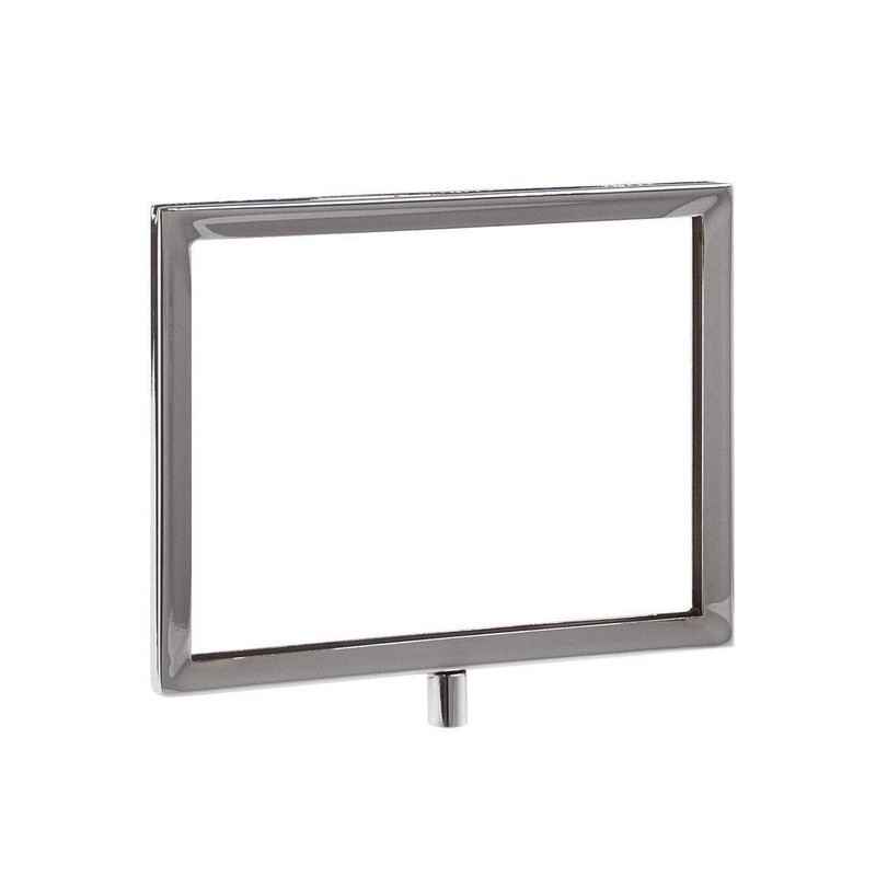 Rectangular Retail Rack Chrome Frame Magnetic 5.5" x 7" Sign