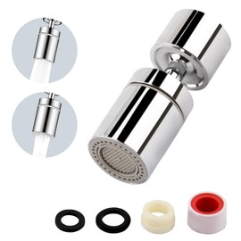 Joynine Tap Attachment, 360° Rotating Tap Attachment for Tap Perlator M24/M22 with Two Jet Types for Kitchen or Bathroom Washbasin Taps