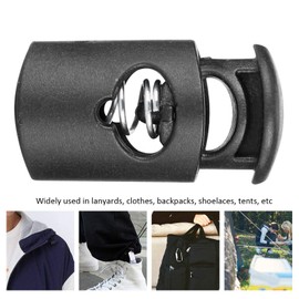 MUNEFE Kunststoff-Feder-Kordelstopper, Einloch-Feder-Kippstopper, Kordelstopper, Feder-Kippstopper für Schnürsenkel, Paracord, Taschen (M)