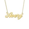 GR35Z9 Avery Name Necklace for Women Gold Nameplated Pendant Stainless