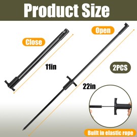 RunNico 2 Pcs Turkey Decoy Hunting Stake, Collapsible Turkey Mounting Stakes, Portable Decoys Pole for Outdoor Bait Trapping Replacement Accessories