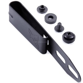 HolsterSmith Universal Metal Belt Clips for Holster Making - (ARC 1) - (Fits 1.50 inch Belts) - (Powder Coated Finish) - (Black) - (w/Mounting Hardware) - (2 Pack)