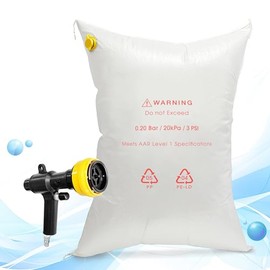 8NET 36" x 48" - 30 Reusable Dunnage Airbags + 1 Air Inflator - Bundle Kit, Level-1, 2-Ply,Woven Polypropylene, for Container Loading: Eliminating Empty Spaces in Trucks and Container