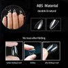 100False Nails Tips Full Cover 100pcs Short Acrylic Nails with