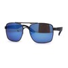 SA106 Mens Air Force Rectangle Mirrored Lens Pilots Sunglasses Gunmetal