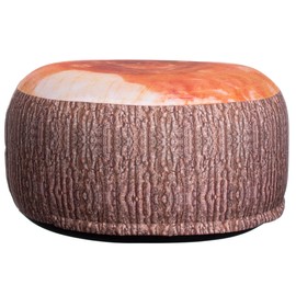 Brandsseller Outdoor Pouf Bean Bag for Indoor and Outdoor Use Inflatable Tree Trunk Design 55 x 25 cm Brown
