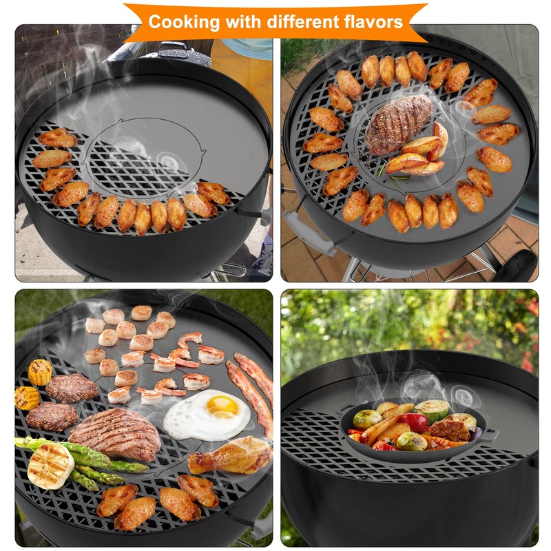 Onlyfire BBQ Griddle and Grate Combo Kit for Weber 26