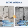 YUHUBY Wall Mount Kitchen Faucet with Pull Down Sprayer 3