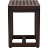 AquaTeak 18" Grate Mocha Teak Shower Bench