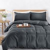 MOONLIGHT20015 Single Duvet Cover - Charcoal Solid Soft Single Bedding