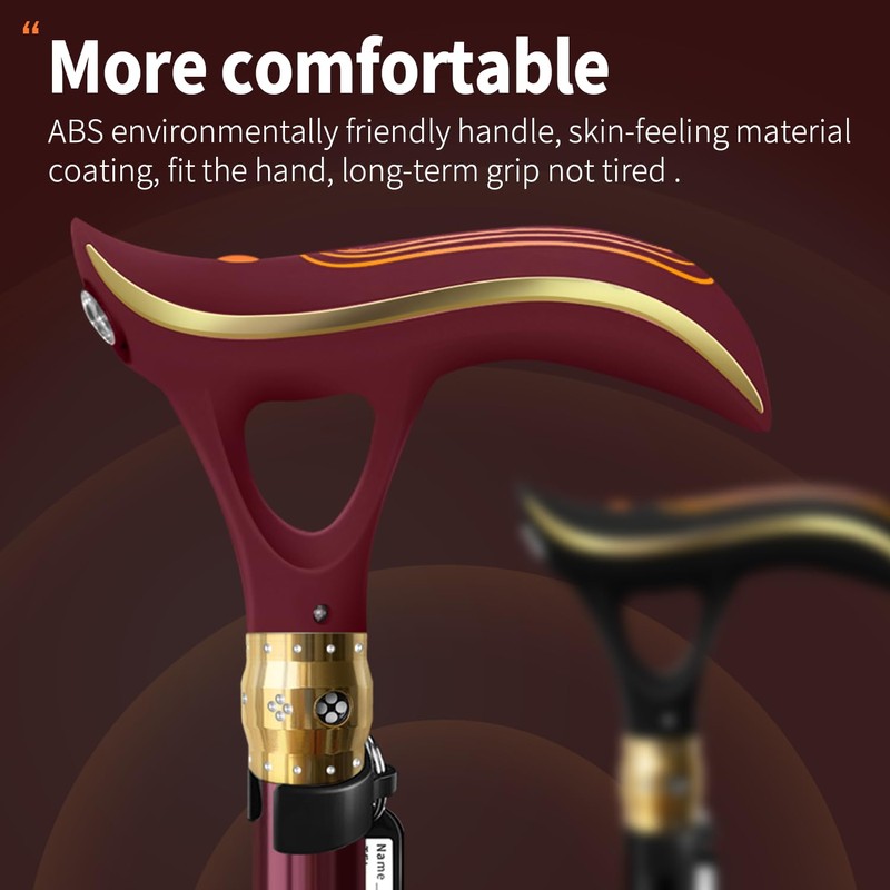 ispuoocti Smart Alarm Walking Cane for Men & Women, Telescopic