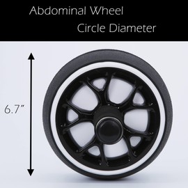 AB Wheel Roller, Exercise Abdominal Wheel Fitness for Gym & Home, Work-out Strength-Training Equipment with Knee Pad, 12"W, Red