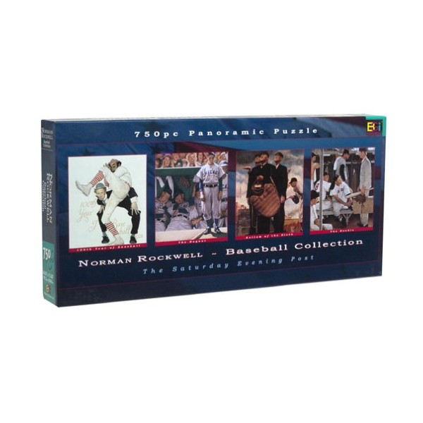 Norman Rockwell Baseball Collection The Saturday Evening Post 750 Piece Panoramic Puzzle