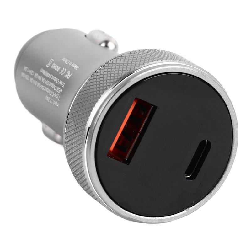 Car Charger Metal Digital Display Short Circuit Protection Fast Charging