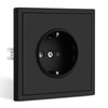CNBINGO Single Socket Black Matt 1 Way Socket Flush-Mounted Schuko