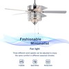 Vivastate Elegant 52'' Crystal Ceiling Fan with 5 Reversible Blades