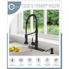 Casavilla Kitchen Faucet Set, Black Kitchen Sink Faucets with Pull