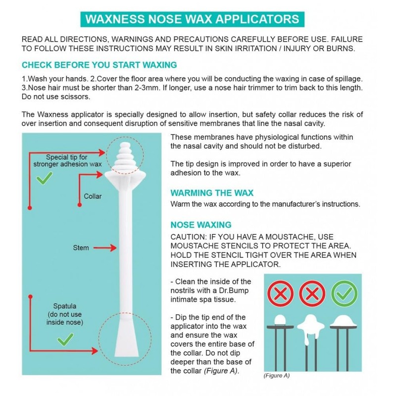 Waxness Nose Wax Applicators 60 pcs