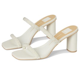 Dolce Vita Women's Fashion Heeled Sandal, White, 8.5