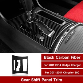 BRMYL Car Gear Shift Panel Cover Decals for 2011 2012 2013 2014 Dodge Charger Accessories Carbon Fiber Interior Stickers
