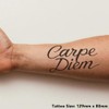 'Carpe Diem' Temporary Tattoo - Water Resistant, Skin-Safe, Non-Toxic Transfer
