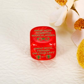 Santa Swap Gift Exchange Dice, Gift Exchange Dice Game, Dices Games for Family Party, Stocking Stuffers for Women Men Adults, White Elephant Gifts for Adult, Christmas Dices Gift Exchange Game