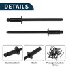 TUCKBOLD Dome Head Large Flange Blind Rivets Black 50 Pcs
