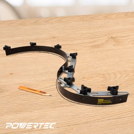 POWERTEC 71056 37-Inch Flexible Curve Template – Professional Contour Woodworking Tool