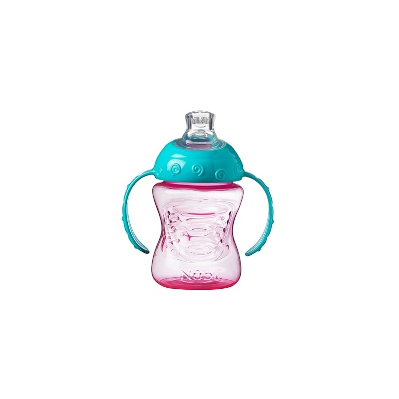 Nuby Grip N Sip Training Cup with Handle, Soft Leakproof