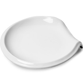 Spoon Rest for Stove Top, 4.5 Inches Kitchen Spoon Holder, Ceramic Spoon Rest Stove Top, Kitchen, Coffee, Set for 1, White