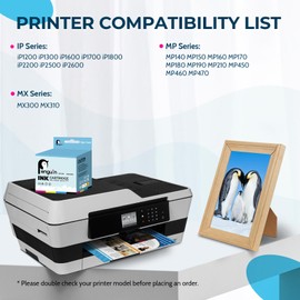 Penguin 40XL 41XL Ink Cartridges Remanufactured for Canon PG-40 CL-41 for PIXMA Pixma MP140 MP470 MP150 MP190 MP160 iP2500 iP1800 iP2600 MP210 MX300 MX310 Printers 4041XL Black and Color