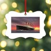 CafePress Titanic Scroll Holiday Ornament 4" x 2.75"