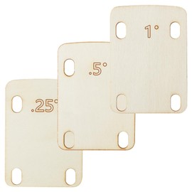 3Pcs Guitar Neck Shims, 0.25/0.5°/1° Sloped Maple Wood Shims Neck Angle Adjustment Repair and Protection for Electric Guitar & Bass