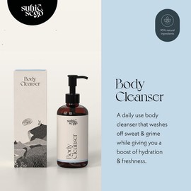 Suhi & Sego Fresh Reset Exfoliating Body Cleanser | Provides Long Lasting Hydration and Improves Texture | Theobroma Cacao Extract for Better Skin Tone | All Skin Types | Men & Women | 200 ml