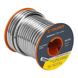 TRUPER Soldadura sólida 50/50 para tubería hidráulica, 450 g Truper
