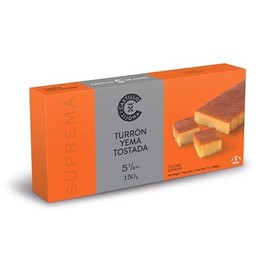 Castillo de Jijona Roasted Egg Yolk Nougat, 200g, Traditional, Soft and Creamy, Gluten Free, High Quality, 18 Months Lifespan, Handmade Recipe - Spain (Jijona)